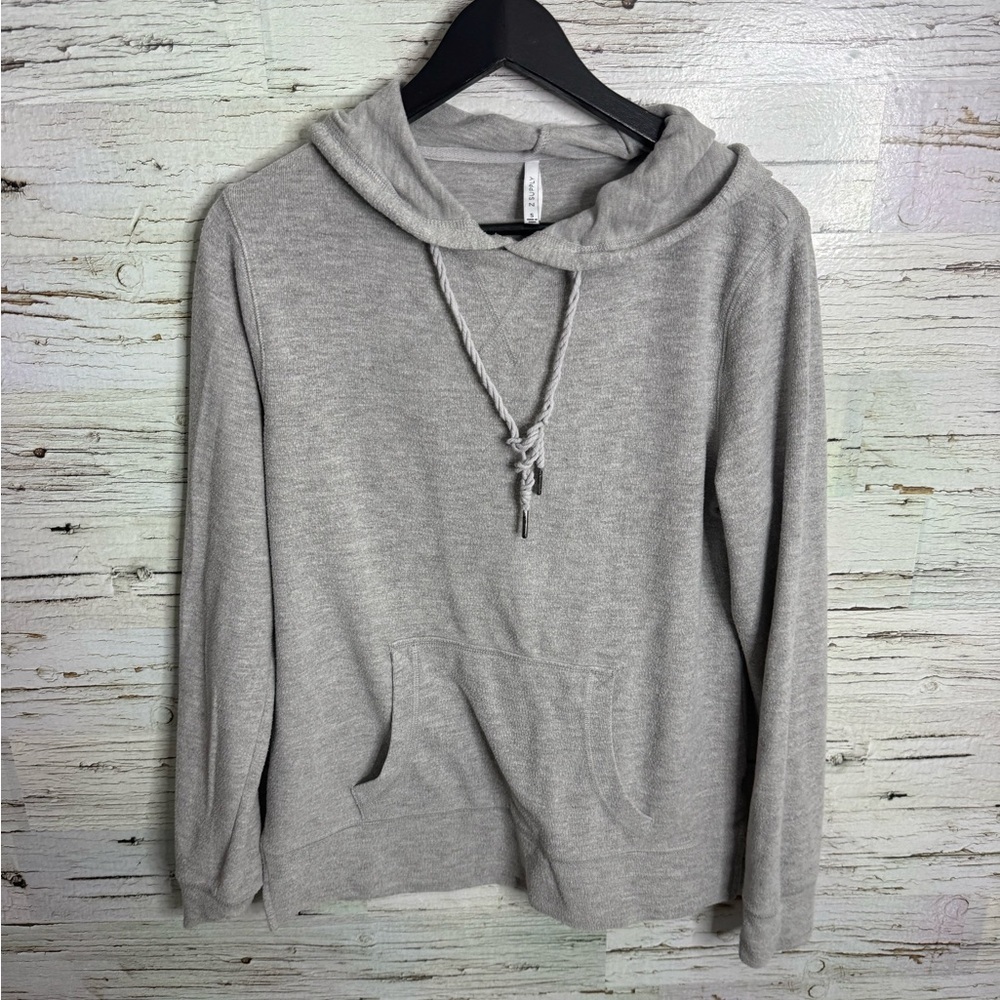 Z Supply Heather Gray Cozy Hooded Pullover